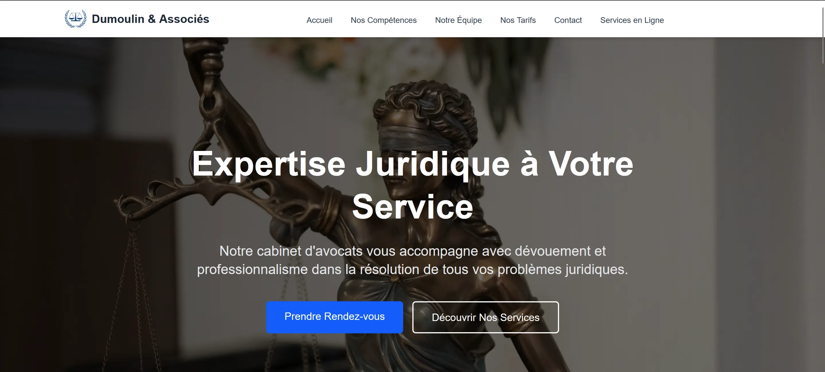Cabinet d'Avocat — Site Web réalisé par ByuBan